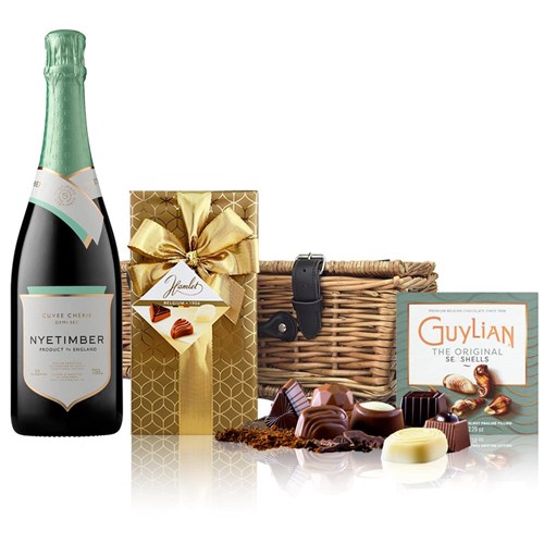 Nyetimber Curvee Cherie Demi-Sec NV English Sparkling Wine And Chocolates Hamper